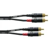 Cordial RCA cable pair for speakers, 6 m, black