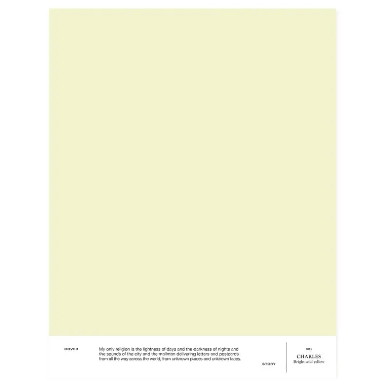 Cover Story Interior paint, 9 L, 031 CHARLES - bright cold yellow