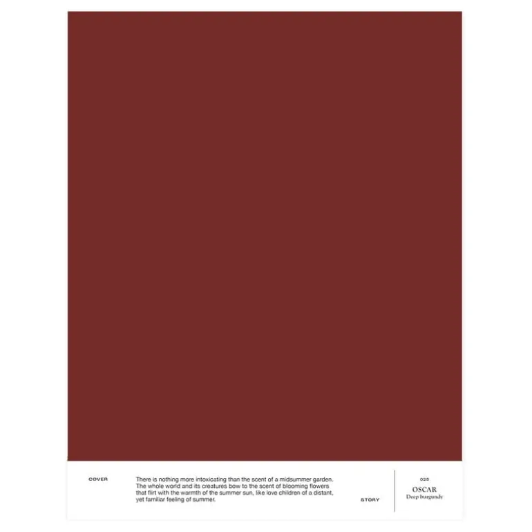 Cover Story Interior paint, 3,6 L,025 OSCAR - deep burgundy