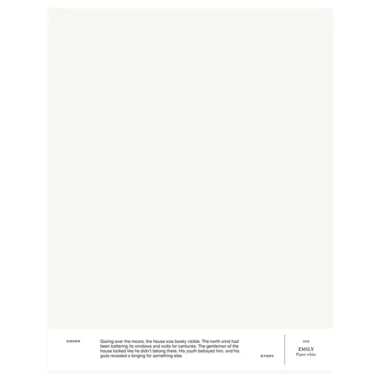 Cover Story Interior paint, 3,6 L, 002 EMILY - paper white