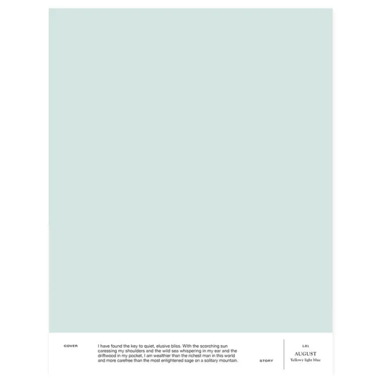 Cover Story Interior paint, 9 L, LB1 AUGUST - yellowy light blue