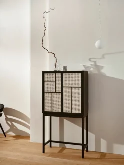 Design House Stockholm Air cabinet, stained white grey - cane