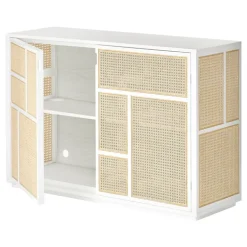 Design House Stockholm Air sideboard, Â stained white grey - cane