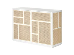 Design House Stockholm Air sideboard,  stained white grey - cane
