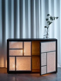 Design House Stockholm Air sideboard,  stained white grey - cane