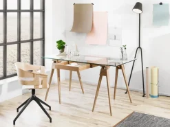 Design House Stockholm Arco desk with drawer, white