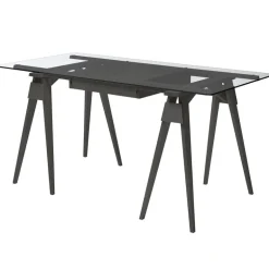 Design House Stockholm Arco desk with drawer, black