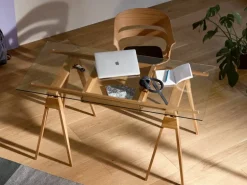 Design House Stockholm Arco desk with drawer, black