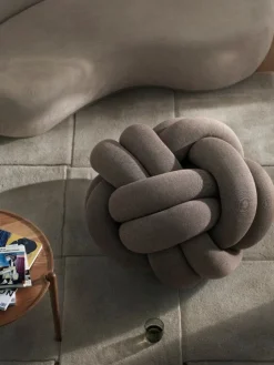 Design House Stockholm Knot cushion, XL, brown