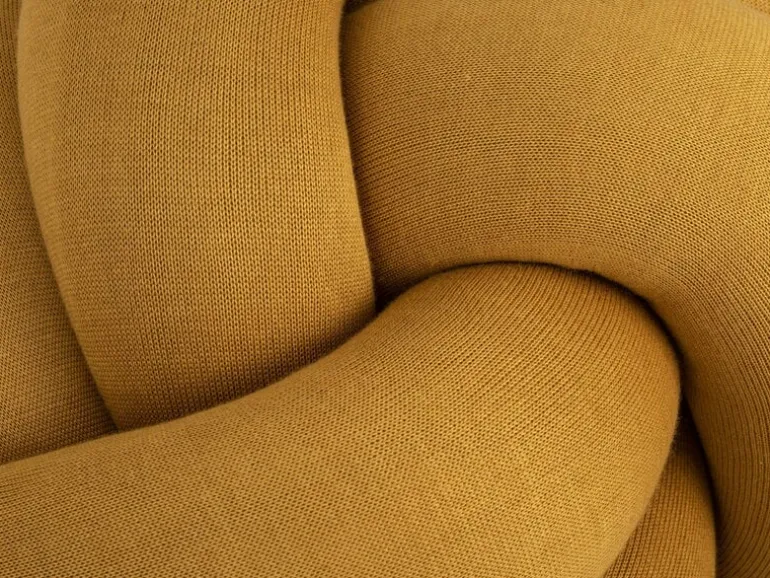 Design House Stockholm Knot cushion, XL, yellow