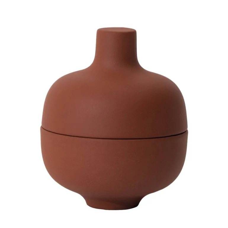 Design House Stockholm Sand Secrets bowl with lid, small, red