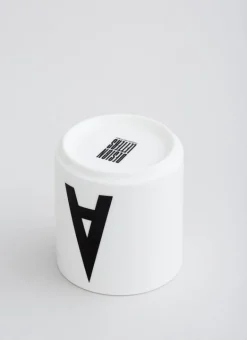 Design Letters Arne Jacobsen porcelain cup, white, A-Z