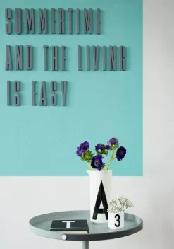 Design Letters Arne Jacobsen wooden letter, grey A-Ö