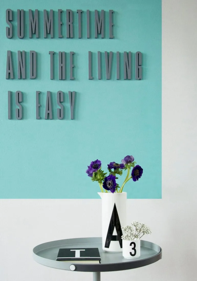 Design Letters Arne Jacobsen wooden letter, grey A-Ö