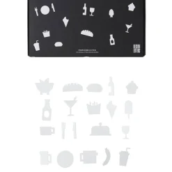 Design Letters Food icons for message board, white