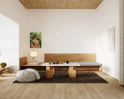 Eberhart Furniture Arnold coffee table, light concrete - light oak