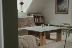 Eberhart Furniture Arnold coffee table, light concrete - light oak