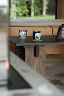 Eberhart Furniture Arnold coffee table, dark concrete - dark oak