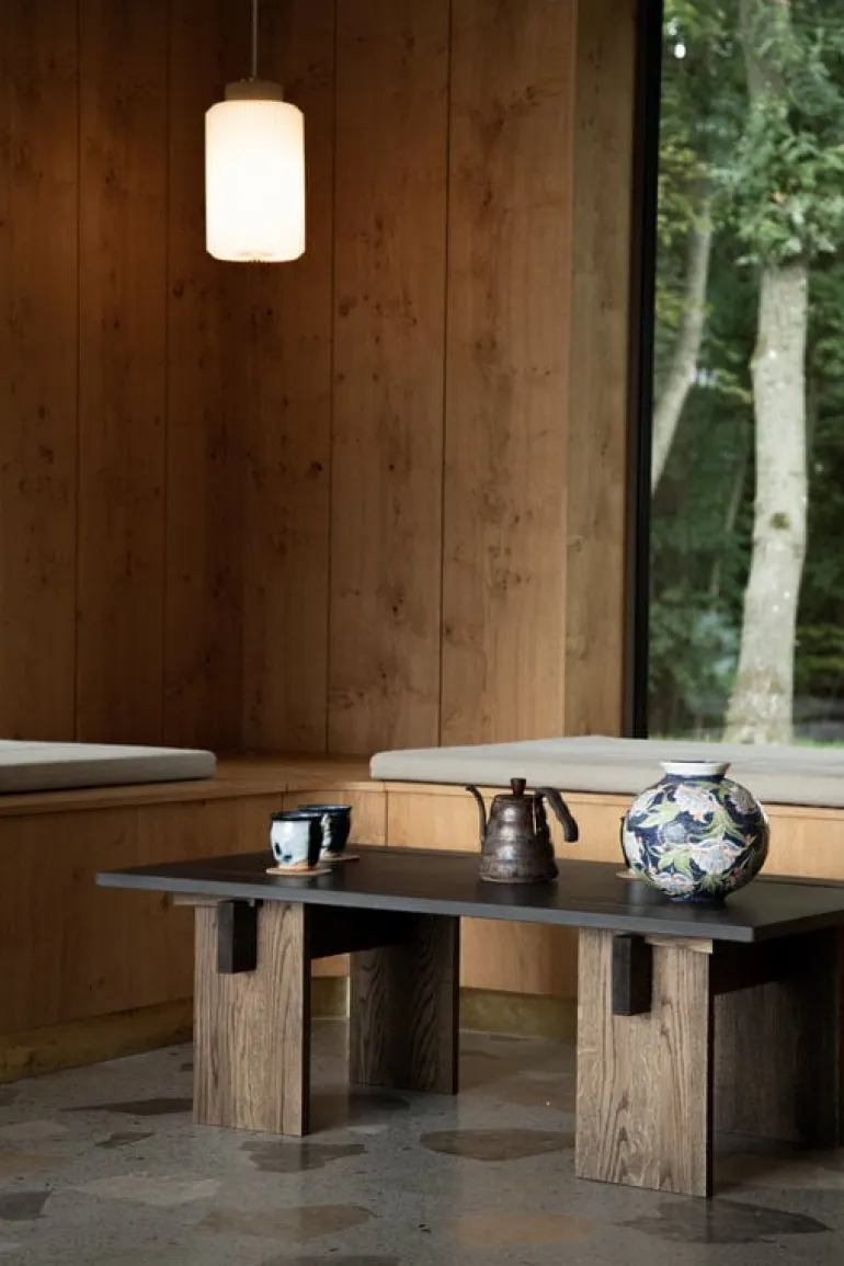 Eberhart Furniture Arnold coffee table, dark concrete - dark oak