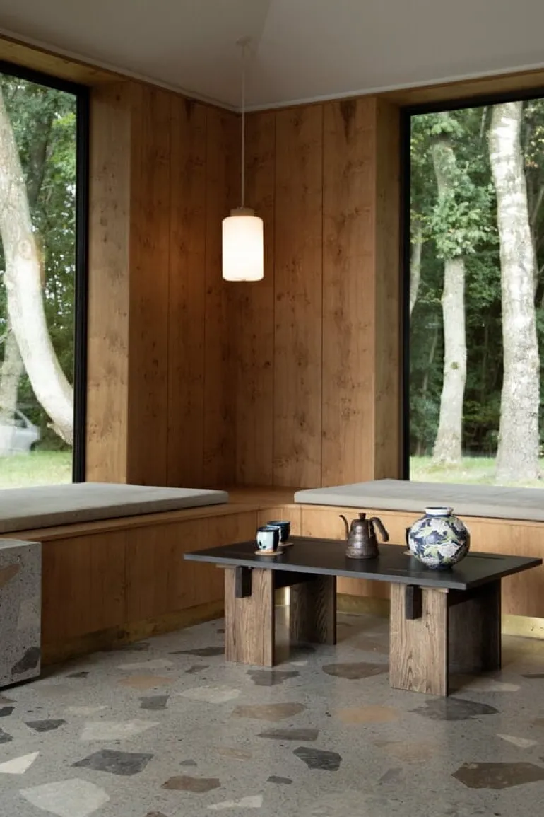 Eberhart Furniture Arnold coffee table, dark concrete - dark oak