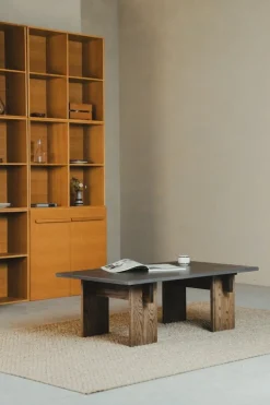 Eberhart Furniture Arnold coffee table, dark concrete - dark oak