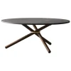 Eberhart Furniture Bertha coffee table, 90 cm, dark concrete - dark oak