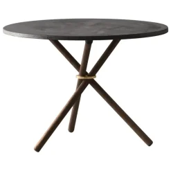 Eberhart Furniture Daphne coffee table, 65 cm, dark concrete - dark oak
