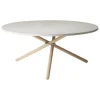 Eberhart Furniture Edda coffee table, 105 cm, light concrete - light oak