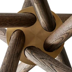 Eberhart Furniture Hector dining table, 120 cm, dark concrete - dark oak