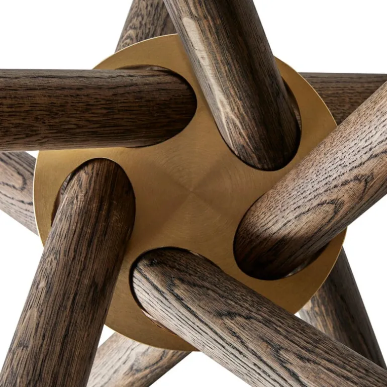 Eberhart Furniture Hector dining table, 120 cm, dark concrete - dark oak