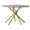 Eberhart Furniture Hector dining table, 120 cm, light concrete - light oak