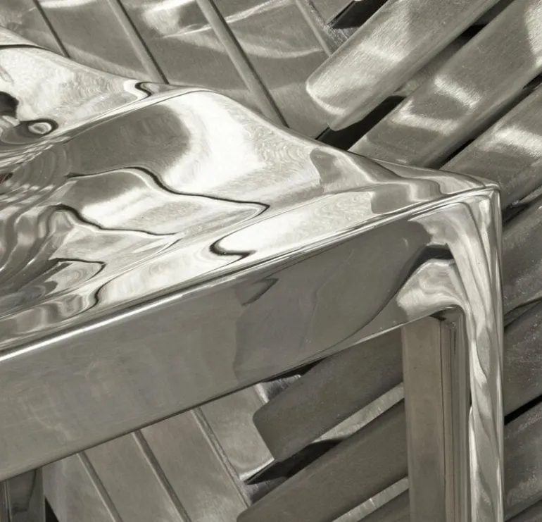 Emeco 1006 Navy armchair, brushed aluminium