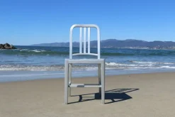 Emeco 1006 Navy chair, brushed aluminium