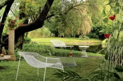 Emu Heaven coffee table 50 cm, matt white, glass top