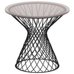 Emu Heaven coffee table 50 cm, black, glass top