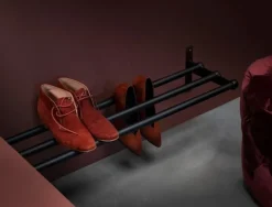 Essem Design Nostalgi hat/shoe rack, 100 cm, black stained oak - black