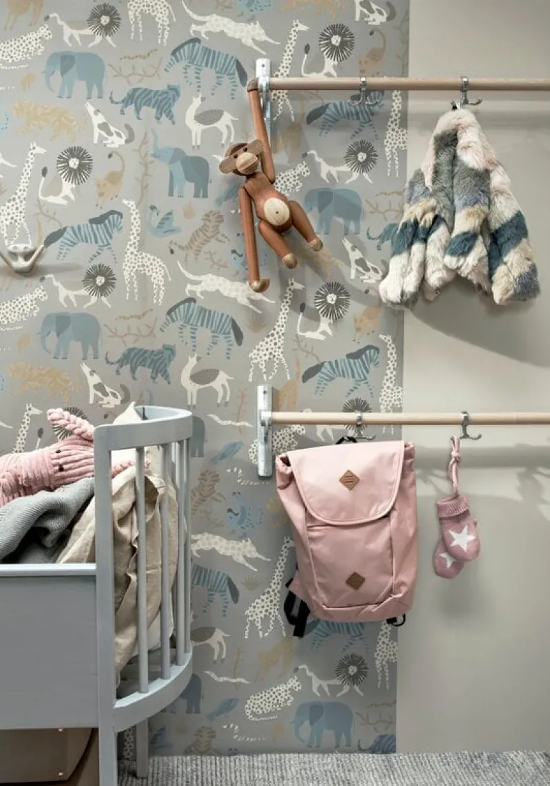 Essem Design Nostalgi hook strip, 100 cm, black stained oak - black