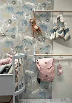 Essem Design Nostalgi hook strip, 100 cm, oak - aluminium