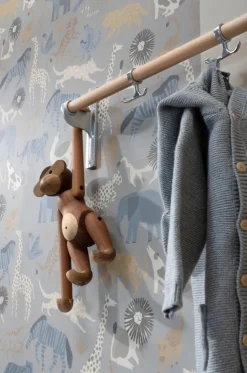 Essem Design Nostalgi hook strip, 100 cm, oak - aluminium