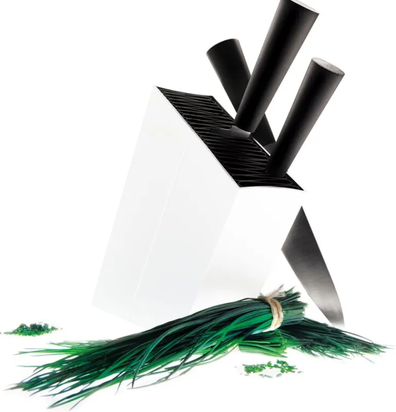Eva Solo Knife stand angled, white