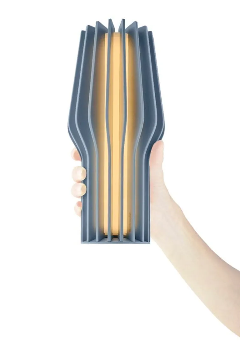 Eva Solo Radiant portable table lamp, dusty blue
