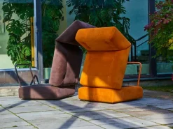 Fasetti Easy sofa module, 71 x 80 cm, dark brown Corda