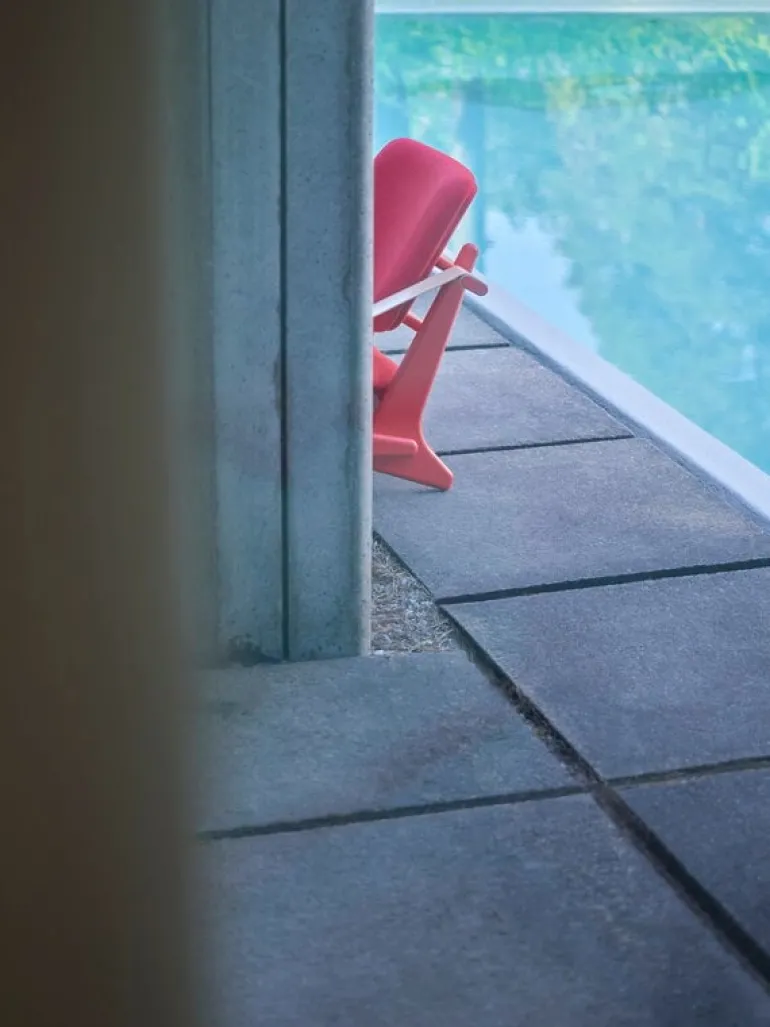 Fasetti Jumbo lounge chair, salmon red - Hallingdal red