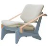 Fasetti Jumbo lounge chair, dove grey  - Coda natural white