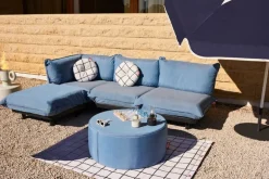 Fatboy Paletti sofa, 3 modules + table, left, storm blue