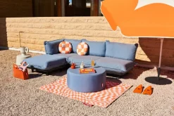 Fatboy Paletti sofa, 3 modules + table, left, storm blue