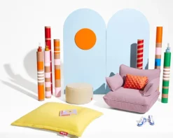 Fatboy Point Sherpa pouf, large, ecru