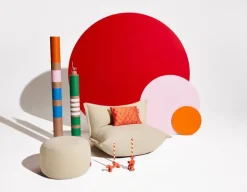 Fatboy Point Sherpa pouf, large, ecru