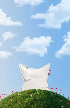 Fatboy Recycled Original Slim Cord bean bag, cream