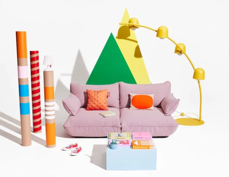 Fatboy Sumo Medium sofa, Weave bubble pink